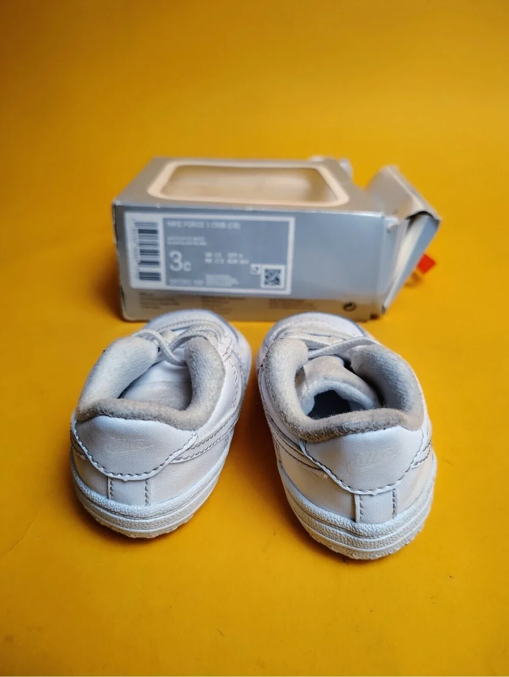 Nike Force 1 Crib White Baby Booties Shoes Size 3c CK2201-100 Air AF1 Boxed